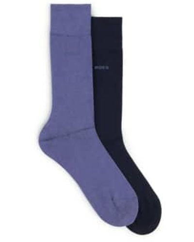 BOSS 2-pack Of Regular Length Socks - Blue