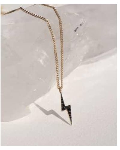 Zoe & Morgan Zap Black Diamond Necklace One Size - Natural