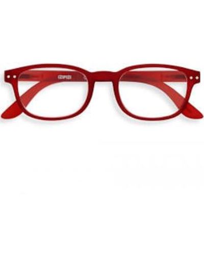 Izipizi Shape B Crystal Reading Glasses +1.5 - Red