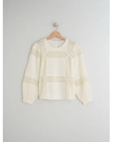 indi & cold Lace Blouse S - White
