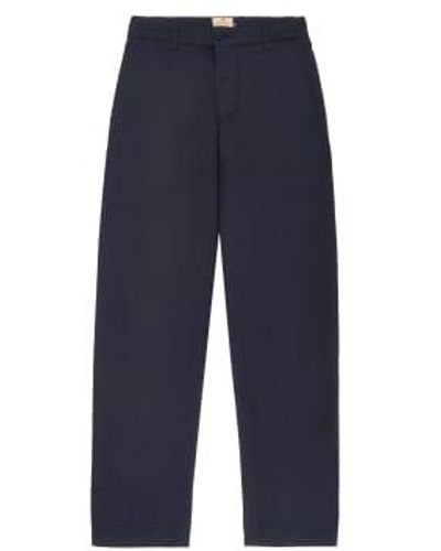 Burrows and Hare Cotton/linen Trouser Navy 30 - Blue