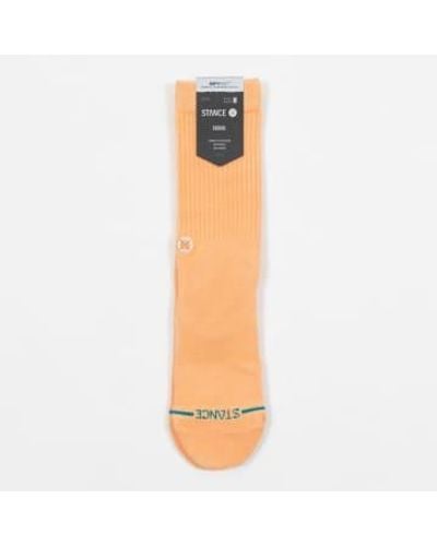 Stance Icon Washed Crew Socks In Peach - Arancione