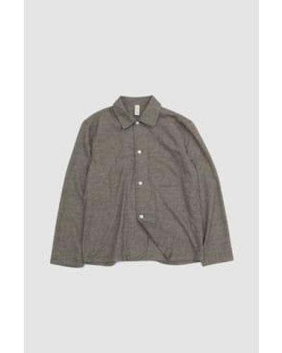 Another Aspect Another Shirt 70 Checked Saltpepper - Grigio