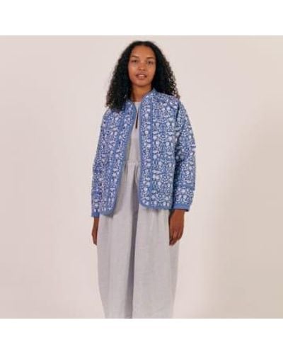 SIDELINE Lewes jacket print - Bleu