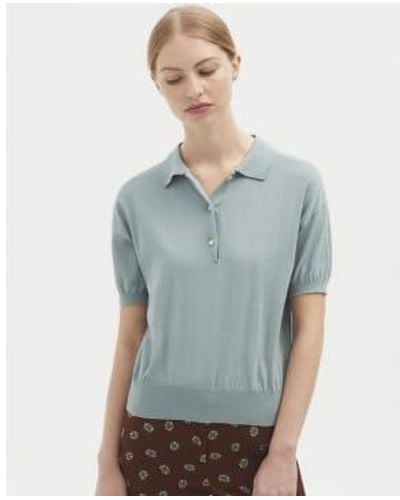 Nice Things Jersey Polo C/bot - Blue