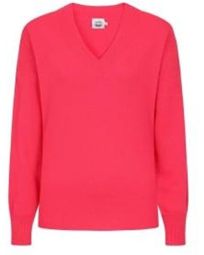 Mercy Delta Pink Cashmere Ashdown V Neck Sweater M