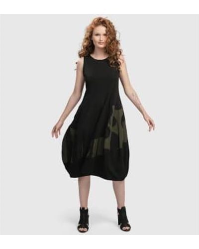 Alembika Sleeveless Dress With Khaki Skirt And Spots Xs - Black