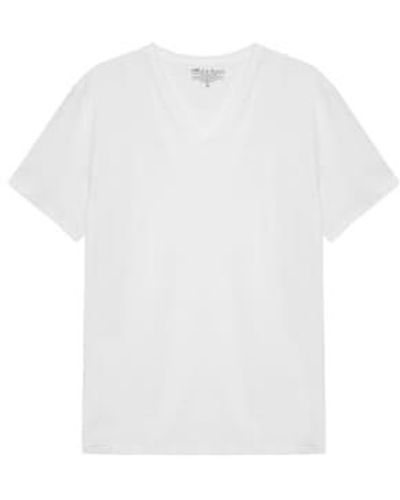 Bread & Boxers T-shirt blanc en v