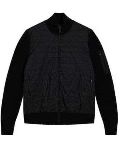 J.Lindeberg Beck Knitted Hybrid Jacket - Black