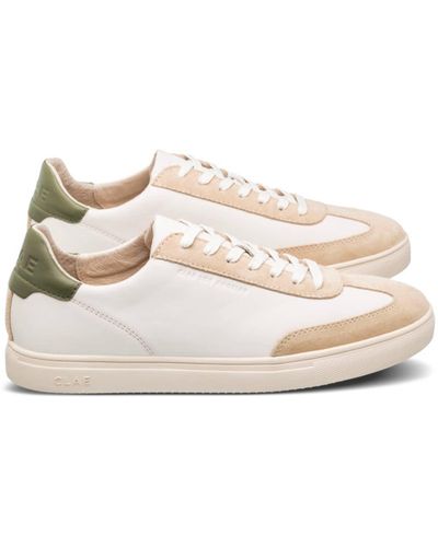 CLAE Deane Vanilla & Olive Court Shoes - White