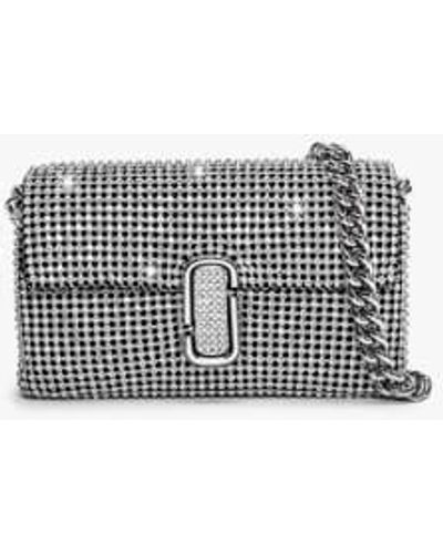 Marc Jacobs The Rhinestone J Mini Crystals Shoulder Bag One-size - Gray