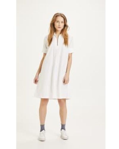 Knowledge Cotton Bright 900007 Azalea Shirt Dress - Bianco