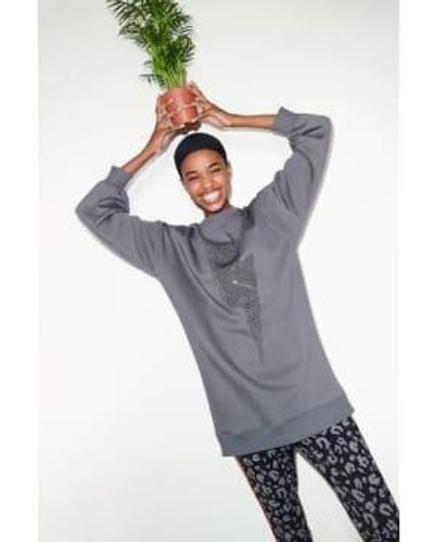 Scamp & Dude Scamp And Dude With Studded Lightning Bolt Oversized Tunic - Grigio
