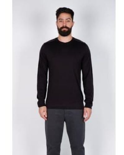 Transit Long Sleeve Light Wool T Shirt Extra Large - Black