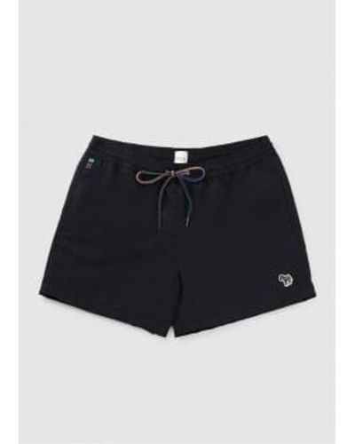 Paul Smith Shorts de baño ps zebra en negro hombre