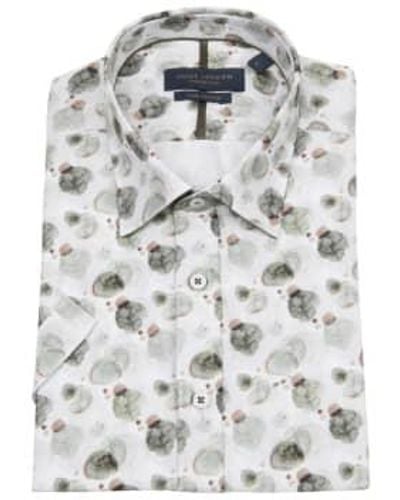 Guide London Pebble Watercolour Short Sleeve Shirt L - Gray