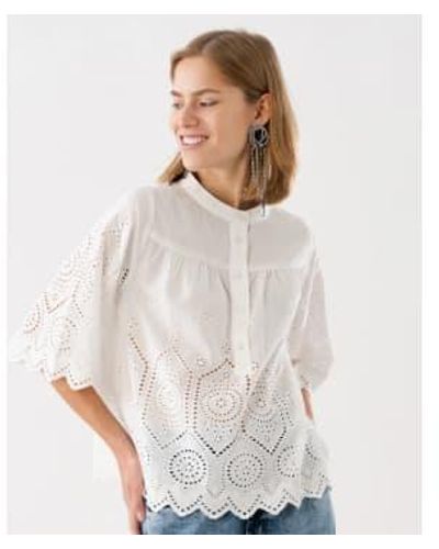 Lolly's Laundry Louise blouse weiß
