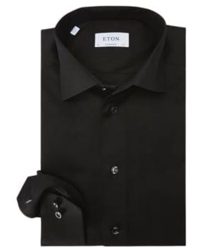 Eton Zeitgenössisches fit business -shirt - Schwarz
