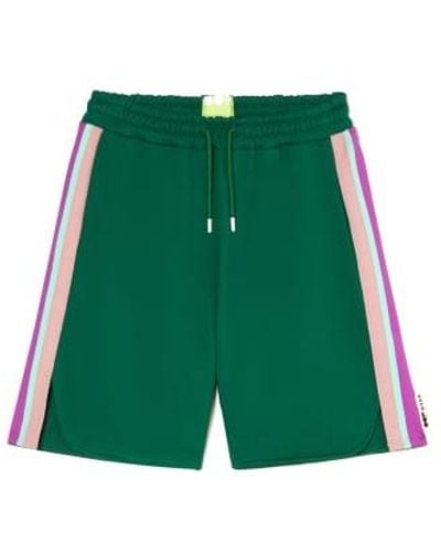 OOF WEAR Striped Plush Shorts 8021 - Green
