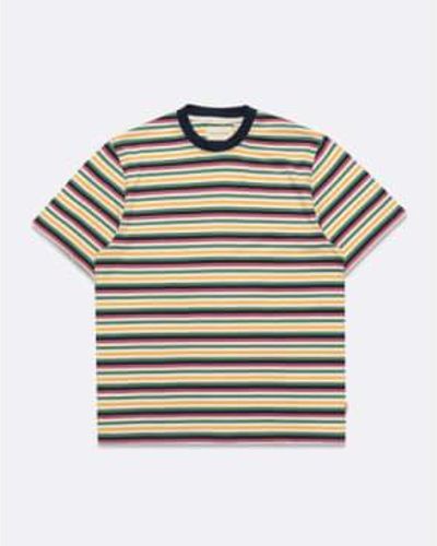 Far Afield Afts277a Crew Neck T Shirt Blackpool Stripe - Multicolor