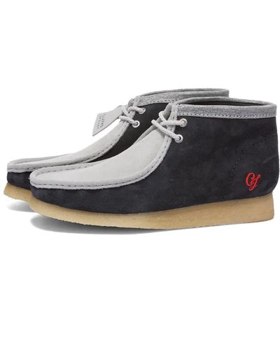 Clarks Wallabee Varcity Boot Navy And Grey - Multicolore
