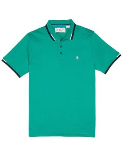 Original Penguin Rib Inter Polo Shirt Shade Glade - Verde