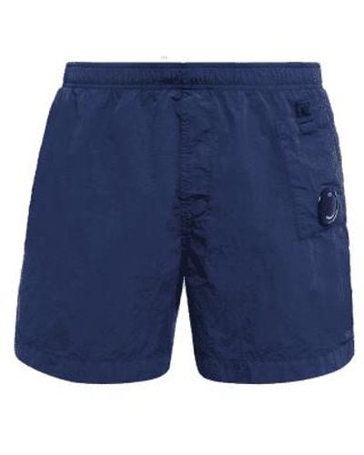 C.P. Company Flatt Nylon Garment Dyed Swin Shorts Ink - Blue