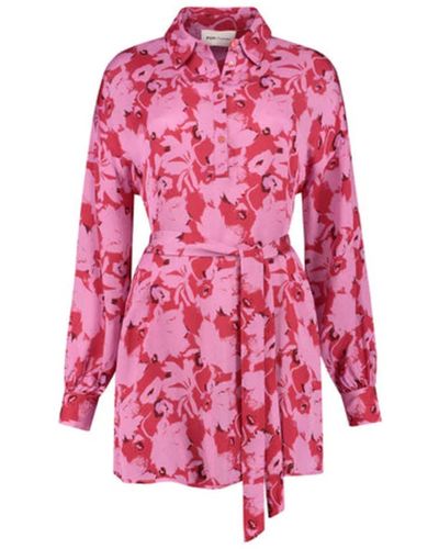 Pom Hot Pink Flowers Blouse