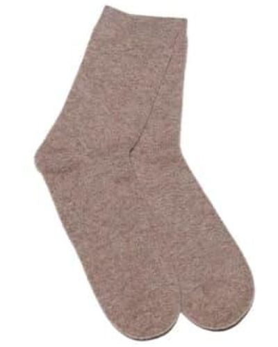 ESISTO Cashmere Socks One-size / Rosa - Brown