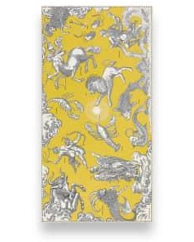 Inoui Edition Scarf 100 Cotton/silk Astrologie X 190 Cm - Yellow