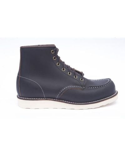 Red Wing Red Wing 6 Moc Toe Boot Black 08849 - Blue
