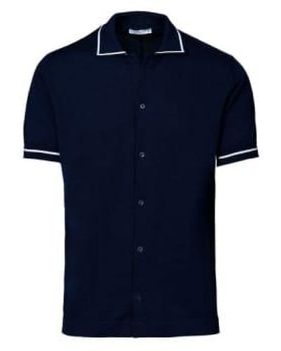 Circolo 1901 Chemise tricotée à manches courtes bleu marine