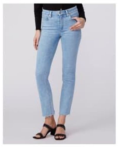 PAIGE Park Ave Cindy Raw Hourpped jean - Bleu