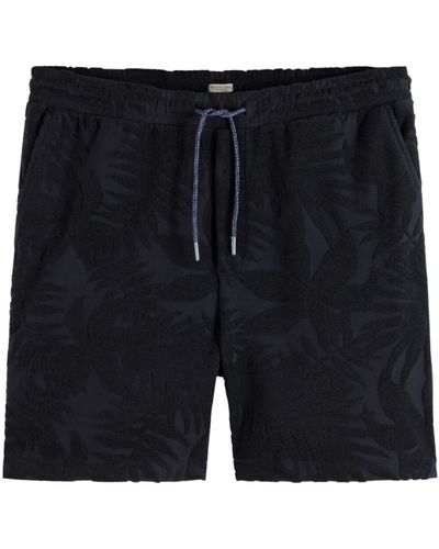 Scotch & Soda Shorts la marine terry jacquard - Bleu