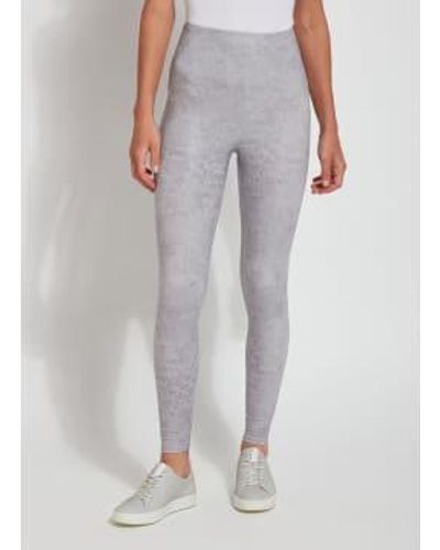 Lyssé Legging matilda en feuille feuille gris perlé