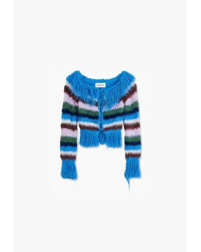House Of Sunny Vivienne Feather Knit - Blue