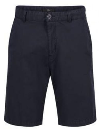 Fynch-Hatton Navy Cotton Stretch Chino Shorts 32 - Blue