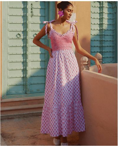 Pink City Prints Jessica Rose Meadow Dress - Green