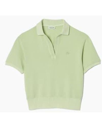 Lacoste Hellgrünes natürliches färbem -pik -polo -hemd