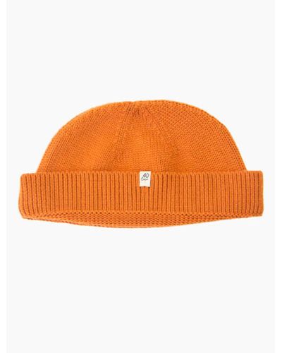 40 Colori Solid Wool Fisherman Beanie - Orange