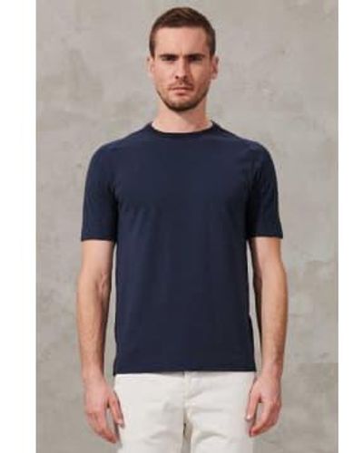 Transit Round Neck Cotton T Shirt - Blu