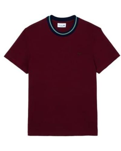 Lacoste Paris Stretch Pique T -Shirt Th1131 - Rot