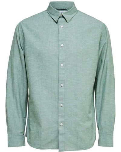 SELECTED New Linen Shirt - Green