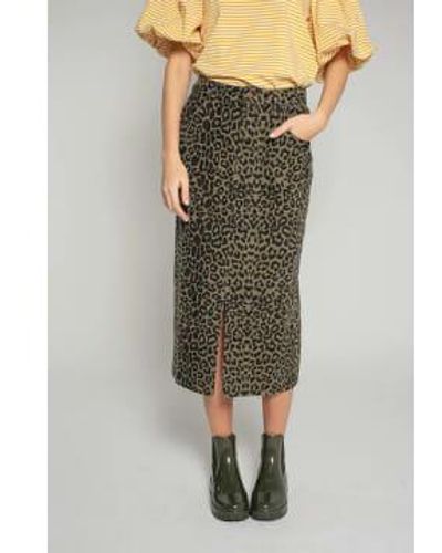 Nooki Design Frankie Leopard Skirt - Verde