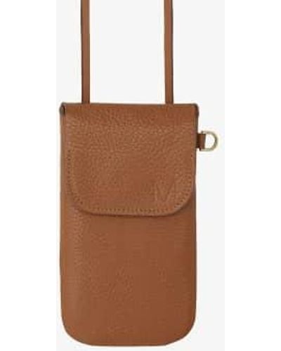 Mplus Design Leather Phone Bag No1 In Leather - Brown