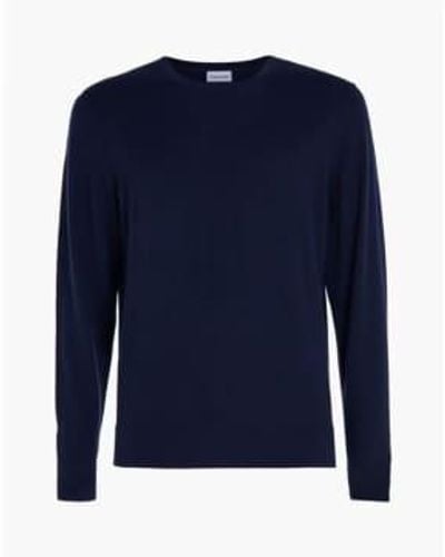 Calvin Klein Jersey lana merino con cuello redondo - Azul