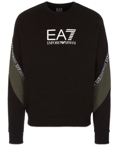 EA7 Ea 7 Tape Sleeve Crew Sweat Black Forest - Noir