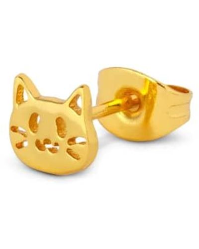 Lulu Kitty 1 Pcs Earring - Giallo