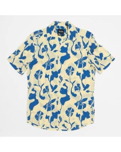 Only & Sons Resort Floral Shirt In Off Blue L