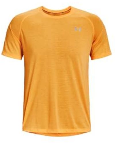 Under Armour T-shirt Streaker Run Uomo Ice / Reflective S - Orange